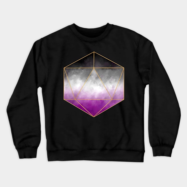 d20: Asexual Crewneck Sweatshirt by KrisseyMage